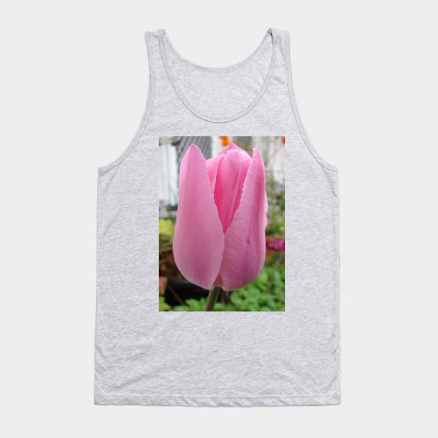 Pink Tulip Flower Tank Top by SarahRajkotwala